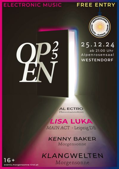 Elektro Party Westendorf OPEN25 Alpenrosensaal DJs