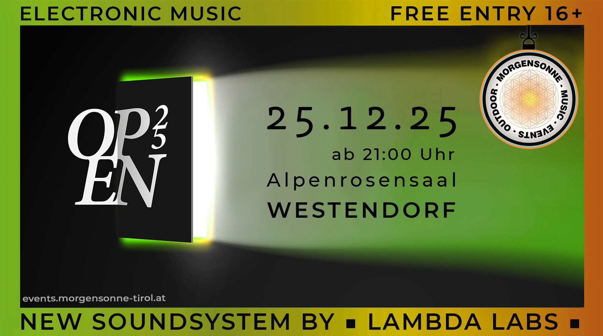 Elektro Party Westendorf OPEN25 Alpenrosensaal DJs